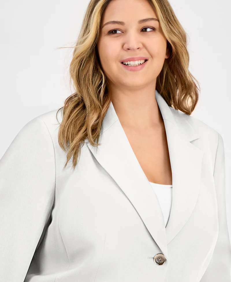 Kasper Plus Size Notched-Collar Blazer