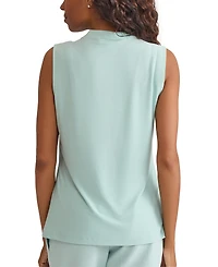 Kasper Women's Twisted V-Neck Sleeveless Top