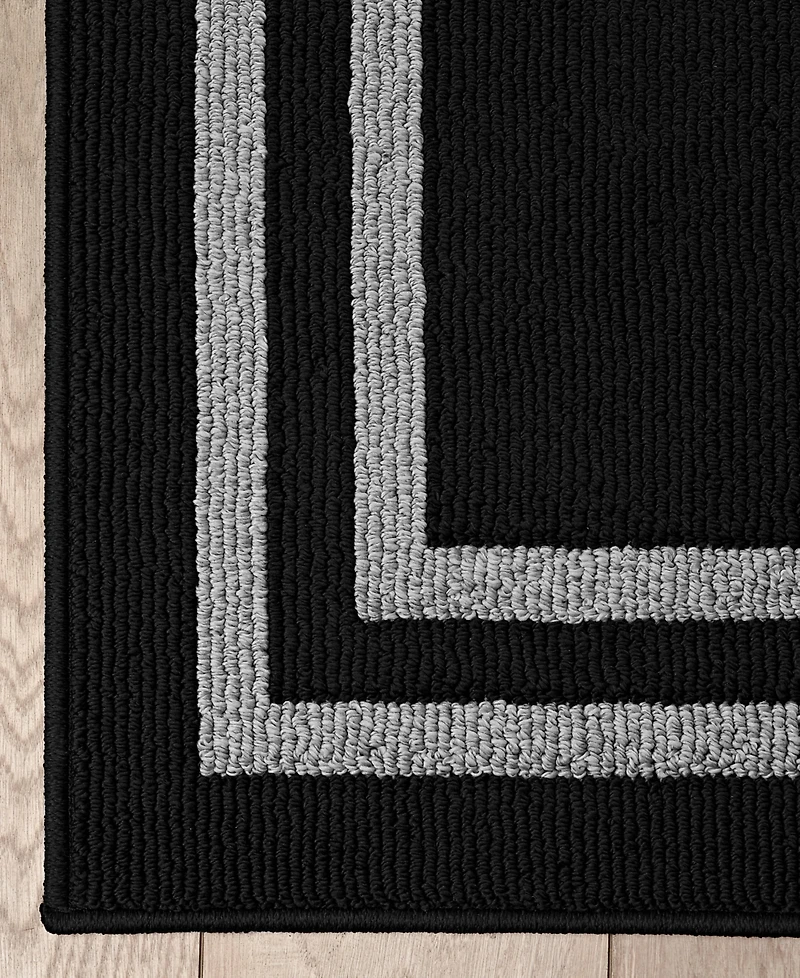 Jean Pierre New York Double Line Border Tufted Runner Rug