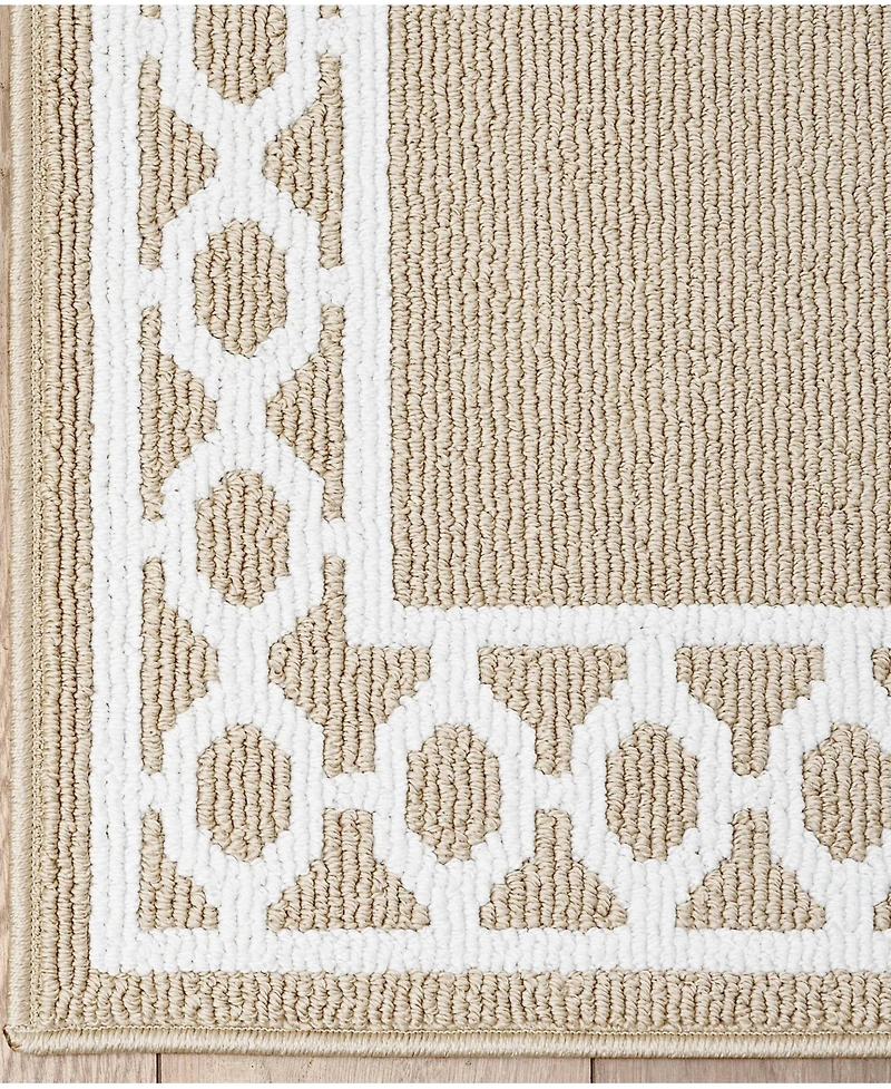 Jean Pierre New York Christine Trellis Border Tufted Runner Rug