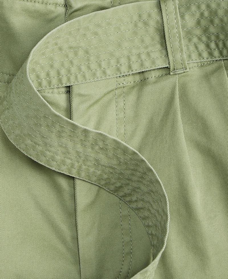 On 34th Women's High-Rise Belted Cropped Wide-Leg Pants, Macy's Exclusive