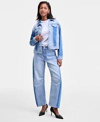On 34th Women's Two-Tone Denim Trucker Jacket, Macy's Exclusive