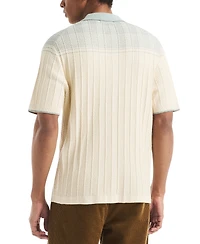 Nautica Men's Short Sleeve Button-Front Sweater
