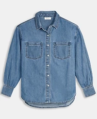 On 34th Women's Denim Patch Pocket Shirt, Macy's Exclusive