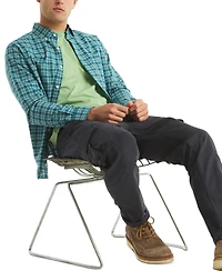 Nautica Men's Long Sleeve Plaid Button-Down Shirt