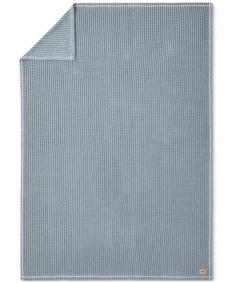 Ugg Luna Cotton Waffled Knit Throw Blanket, 50" x 70"
