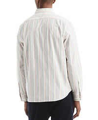 Nautica Men's Long Sleeve Striped Button-Down Shirt