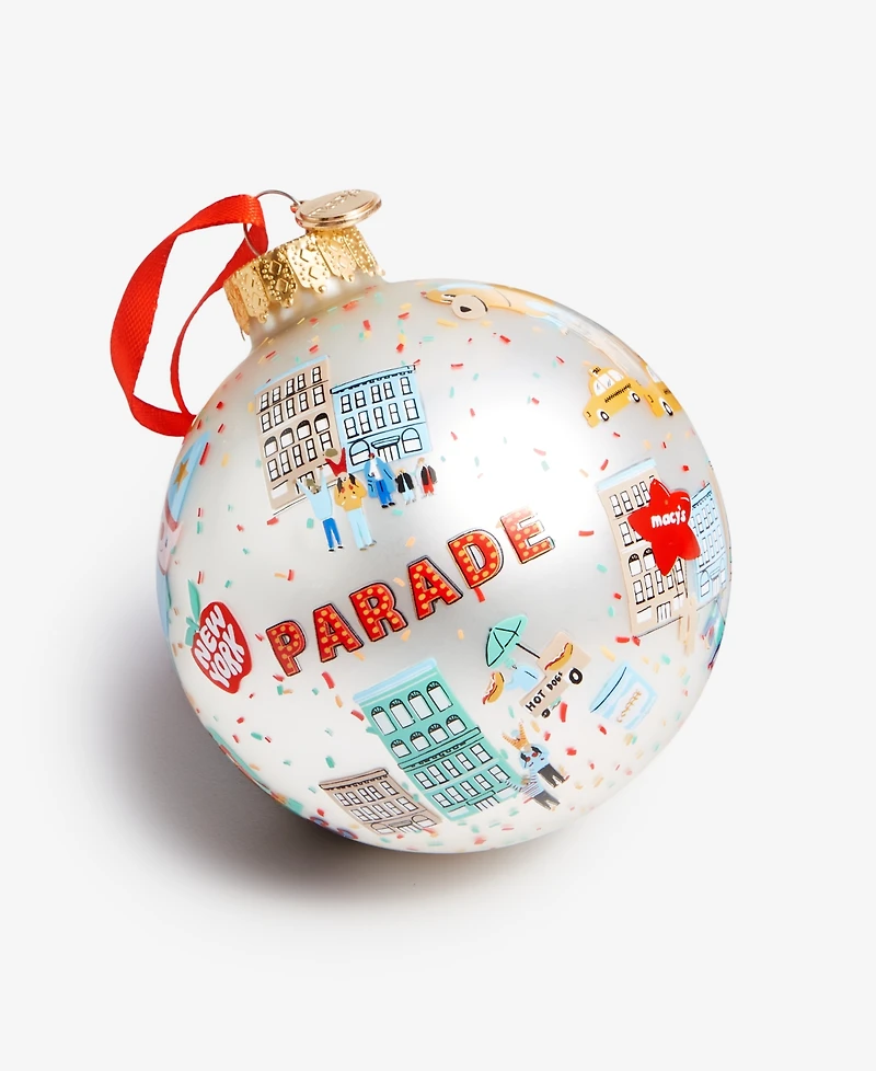 Macy's Thanksgiving Day Parade Glass Ball Ornament, Macy's Exclusive
