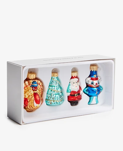 Macy's Thanksgiving Day Parade Set of 4 Glass Mini Ornaments, Macy's Exclusive