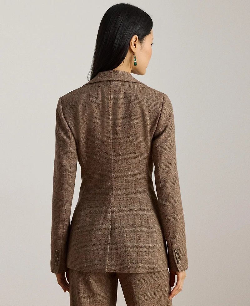 Lauren Ralph Women's Glen Plaid Cotton-Blend Blazer