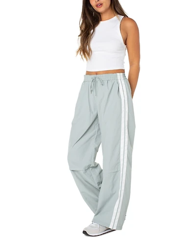 Celebrity Pink Juniors' Drawstring Side-Stripe Track Pants