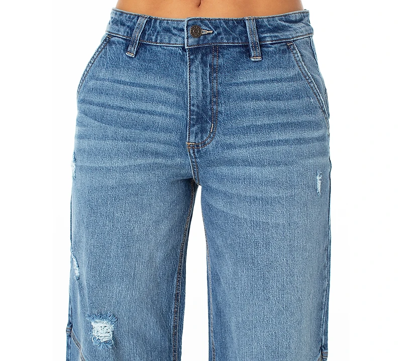 Celebrity Pink Juniors' Slouchy Skater Wide-Leg Jeans