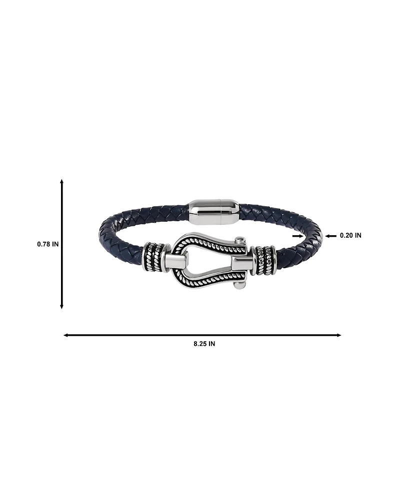 Lucky Brand Horseshoe Navy Cord Bracelet