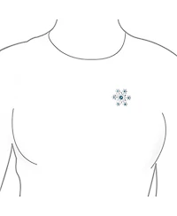 Bling Jewelry Frozen Winter Aqua Ice Blue Holiday Party Cz Cubic Zirconia Snowflake Brooch Christmas Pin Sterling Silver