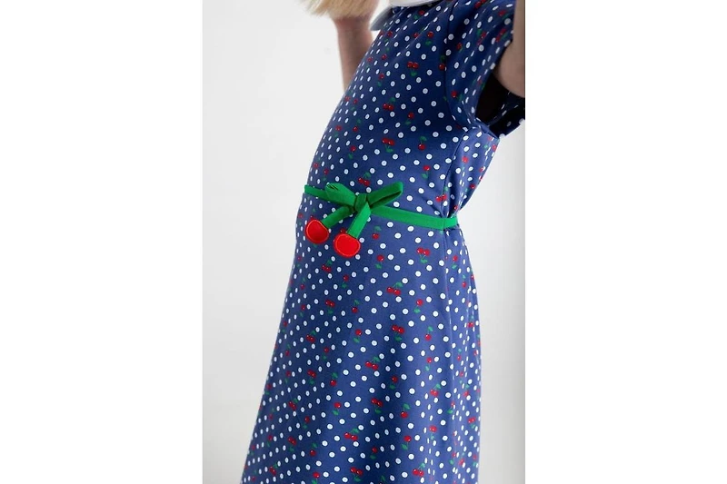 Florence Eiseman Big Girls Polka Dot Cherry Printed Knit Dress