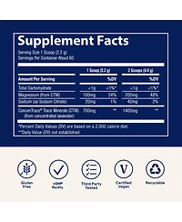 Trace Minerals ConcenTrace Powder, Blue Acai, 60 Servings – 700mg per Serving (15 Drops), Full Spectrum Trace Minerals for Whole Body Wellness.