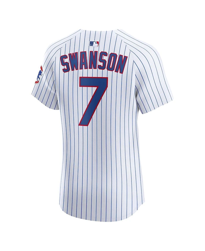 Nike Men's Dansby Swanson White Chicago Cubs Home Elite Jersey
