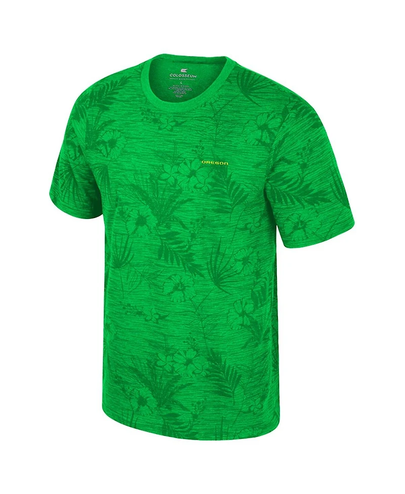 Colosseum Men's Green Oregon Ducks Floral Printed T-Shirt