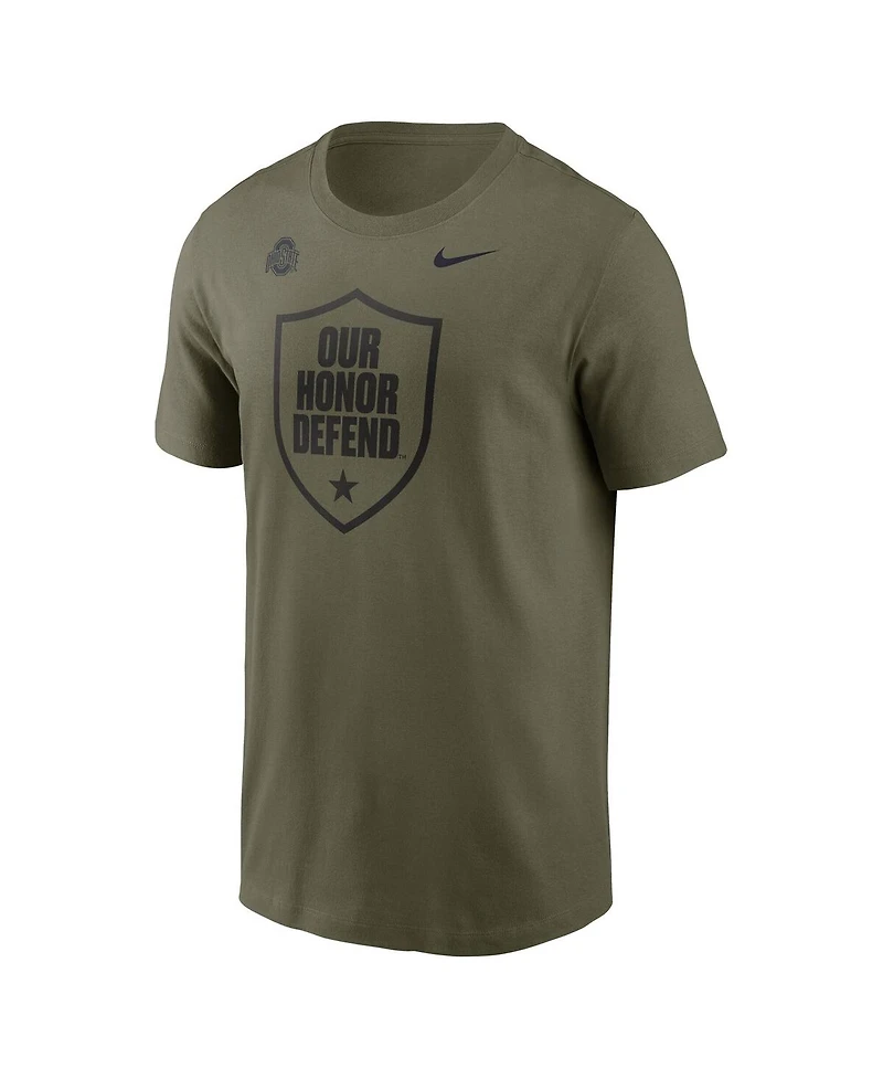 Nike Men's Olive Ohio State Buckeyes Primetime Logo Performance T-Shirt