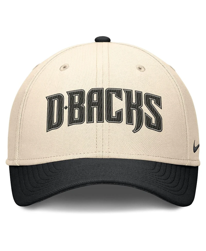 Nike Men's Natural/Black Arizona Diamondbacks Statement Rise Performance Flex Hat