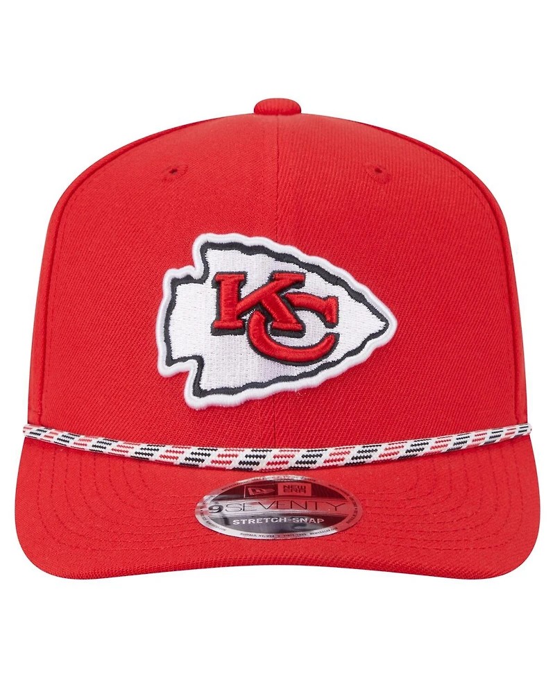New Era Men's Red Kansas City Chiefs Gameday Multi Rope 9SEVENTY Stretch-Snap Hat