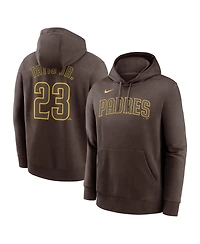Nike Men's Fernando Tatis Jr. Brown San Diego Padres Player Name Number Club Fleece Pullover Hoodie