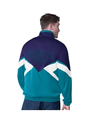 Starter Men's Purple Charlotte Hornets Rush Applique Full-Zip Track Jacket