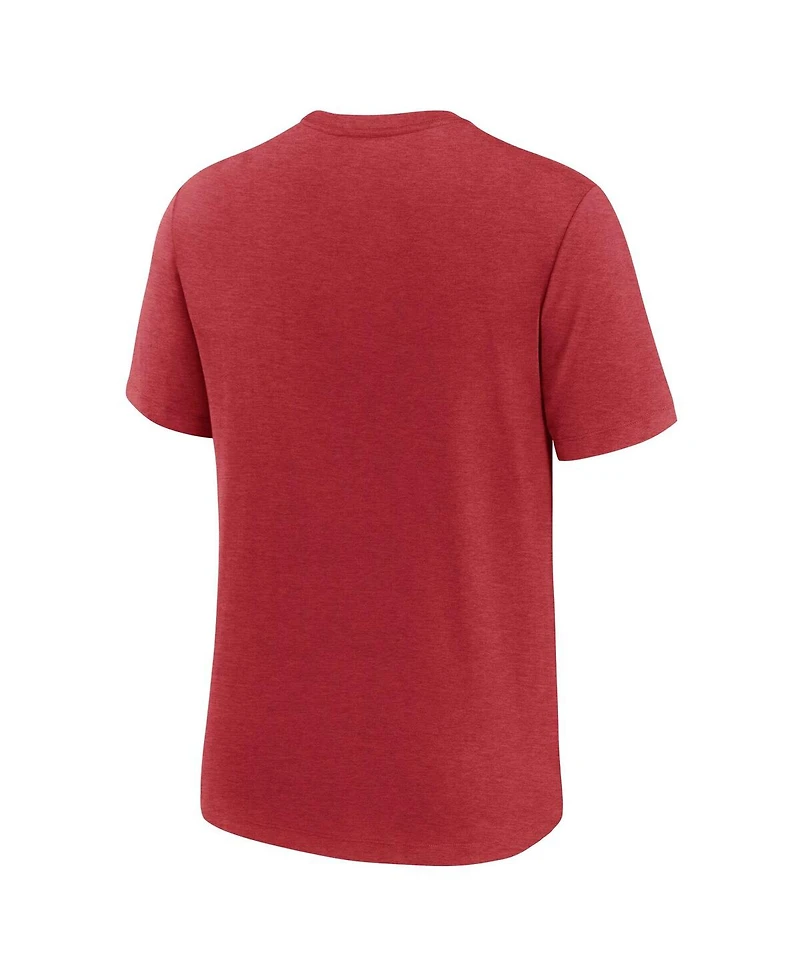 Nike Men's Heather Garnet Florida State Seminoles Campus Collegiate Block Tri-Blend T-Shirt