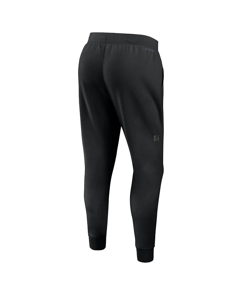 Fanatics Men's Black Minnesota Wild Authentic Pro Road Fleece Sweatpants