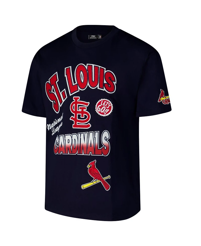 Pro Standard Men's Navy St. Louis Cardinals Turn It Up Dropped Shoulder T-Shirt