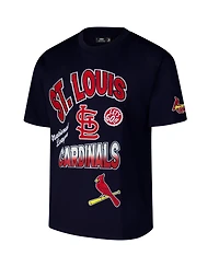 Pro Standard Men's Navy St. Louis Cardinals Turn It Up Dropped Shoulder T-Shirt