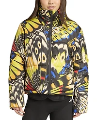 adidas Women's Farm Butterfly-Print Puffer Coat