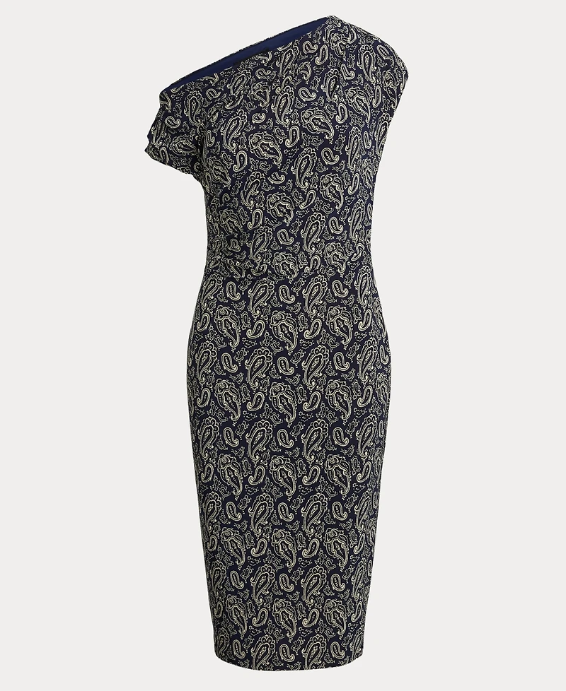 Lauren Ralph Women's Paisley Jersey Off-the-Shoulder Dress