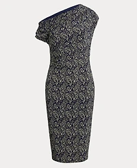 Lauren Ralph Women's Paisley Jersey Off-the-Shoulder Dress