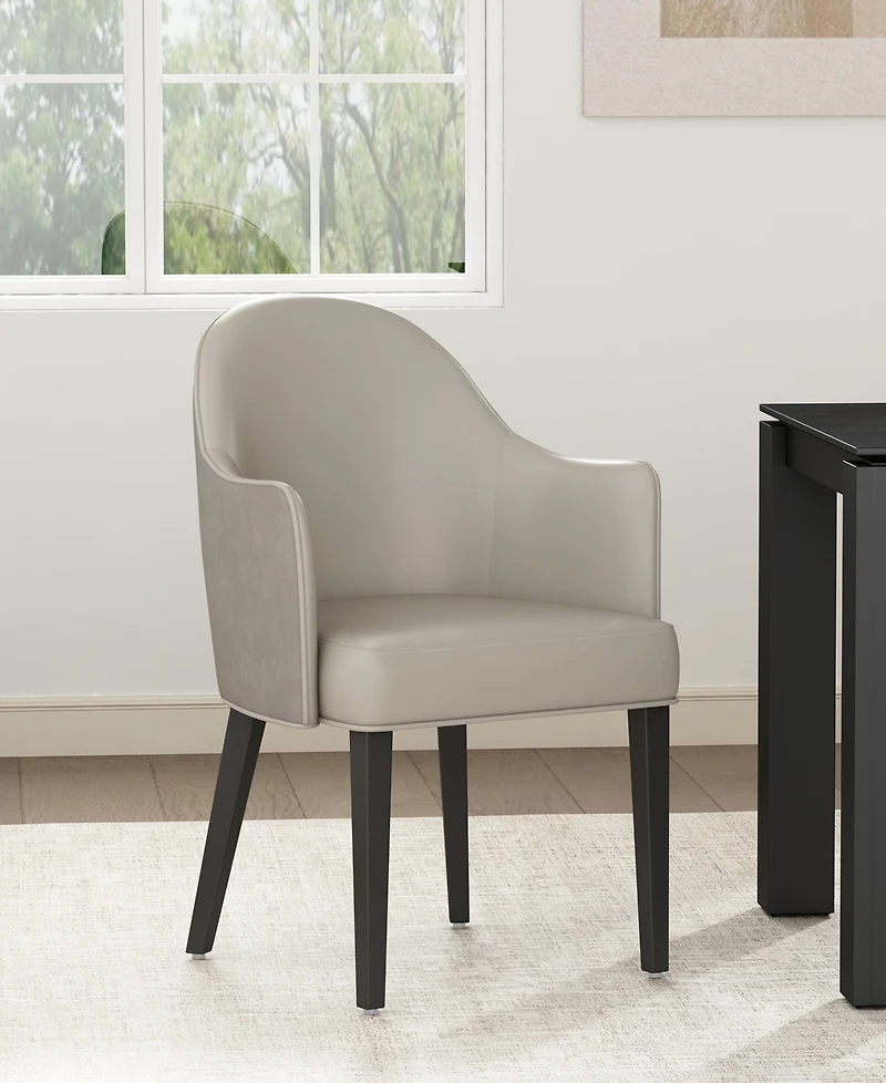 Manhattan Comfort Hillman Leatherette Upholstered Dining Armchair