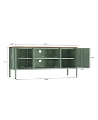 Manhattan Comfort Landen 47.3" 6-Shelf Tv Stand Fits TVs up to 40"