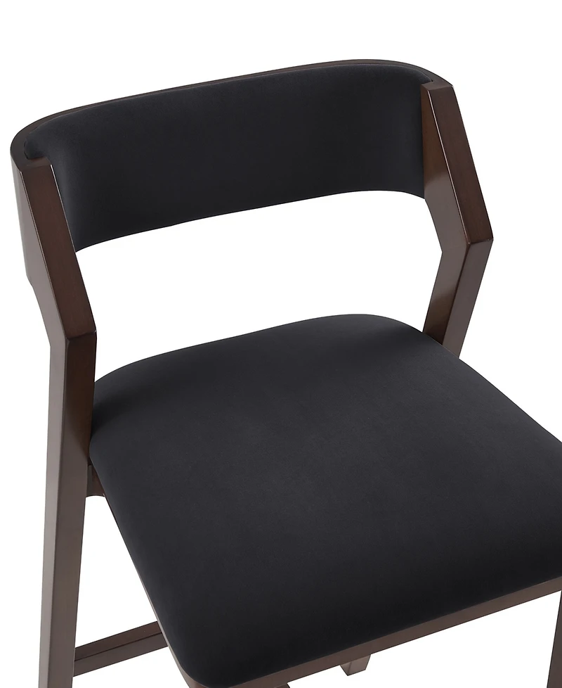 Manhattan Comfort Patricia 39.2" Velvet Upholstered Barstool