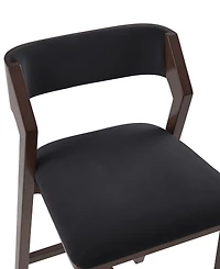 Manhattan Comfort Patricia 39.2" Velvet Upholstered Barstool
