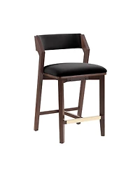 Manhattan Comfort Patricia 36.2" Velvet Upholstered Counter Stool