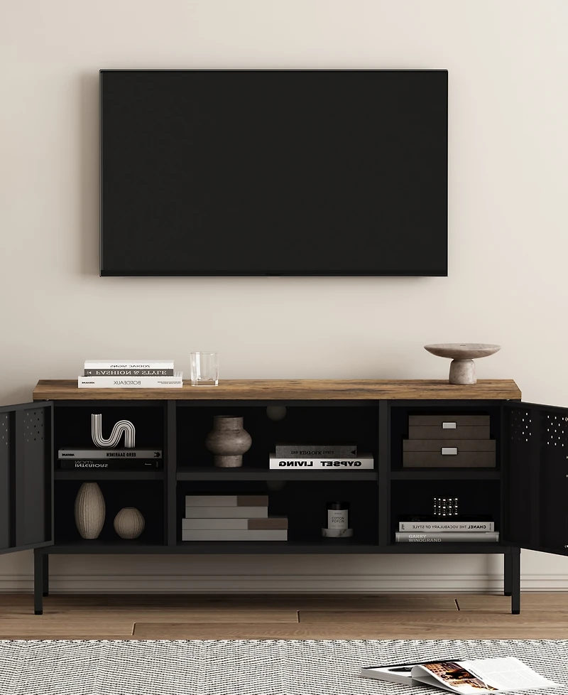 Manhattan Comfort Landen 47.3" 6-Shelf Tv Stand Fits TVs up to 40"