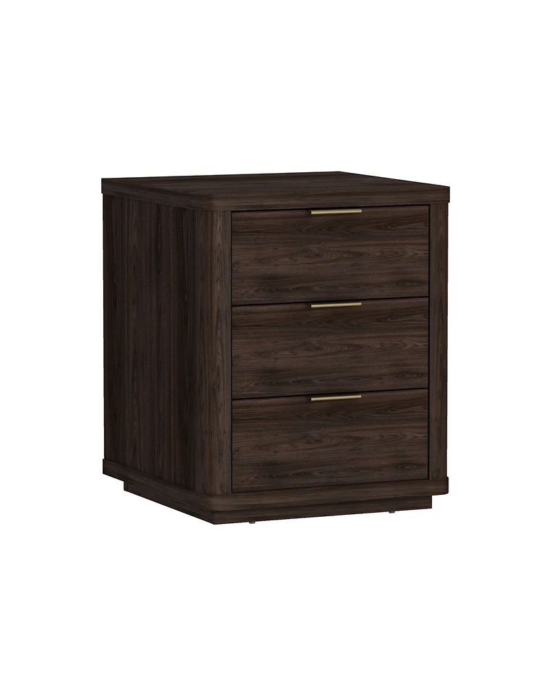 Manhattan Comfort Evelyn 20" 3-Drawer Nightstand