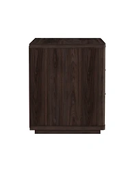 Manhattan Comfort 32" Evelyn Wood 3-Drawer Nightstand