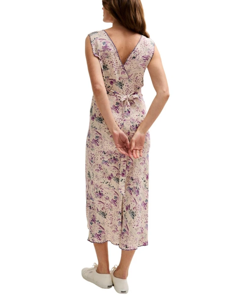 Lily and Lionel London Women's Zola Bias Cut Wonderland Print Midi Dress