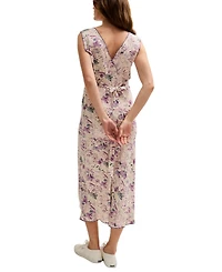 Lily and Lionel London Women's Zola Bias Cut Wonderland Print Midi Dress