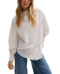 Lily and Lionel London Women's Dapper Double Placket Stripe Shirt