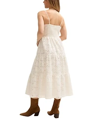 Lily and Lionel London Women's Onita Tiered Broderie Anglaise Midi Dress