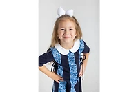 Florence Eiseman Little Girls Floral Print Knit Colorblock Dress