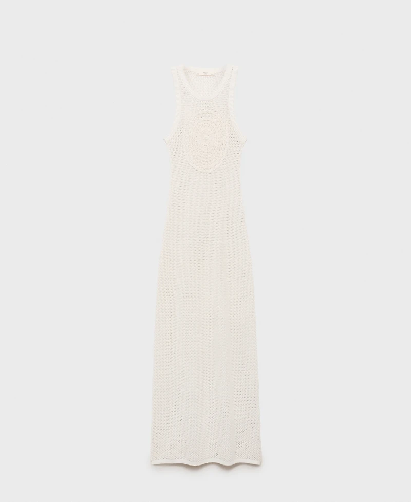Mango Women's Crochet Cotton Dress