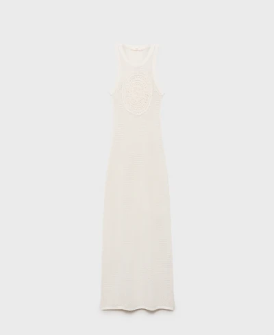 Mango Women's Crochet Cotton Dress