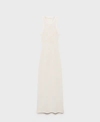 Mango Women's Crochet Cotton Dress